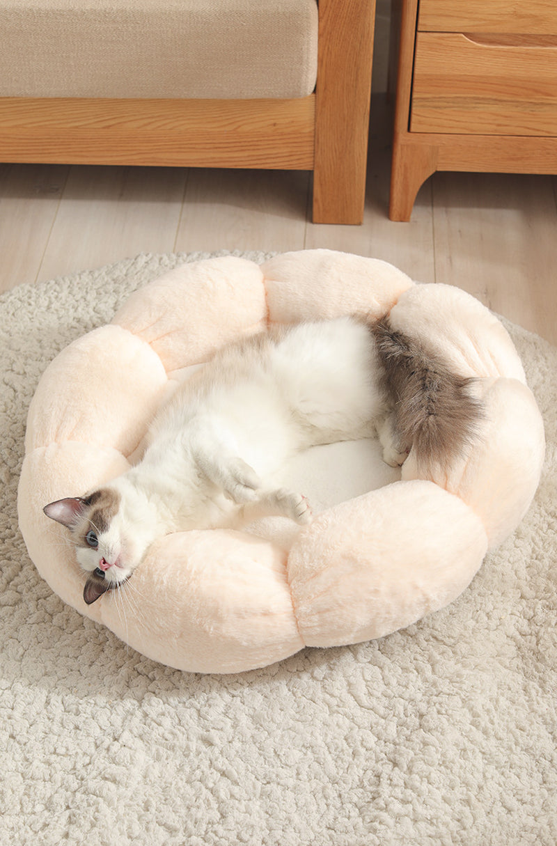 Pet Bed Mat New Pet Soft Dog Cat Blanket Flower Shaped Doghouse