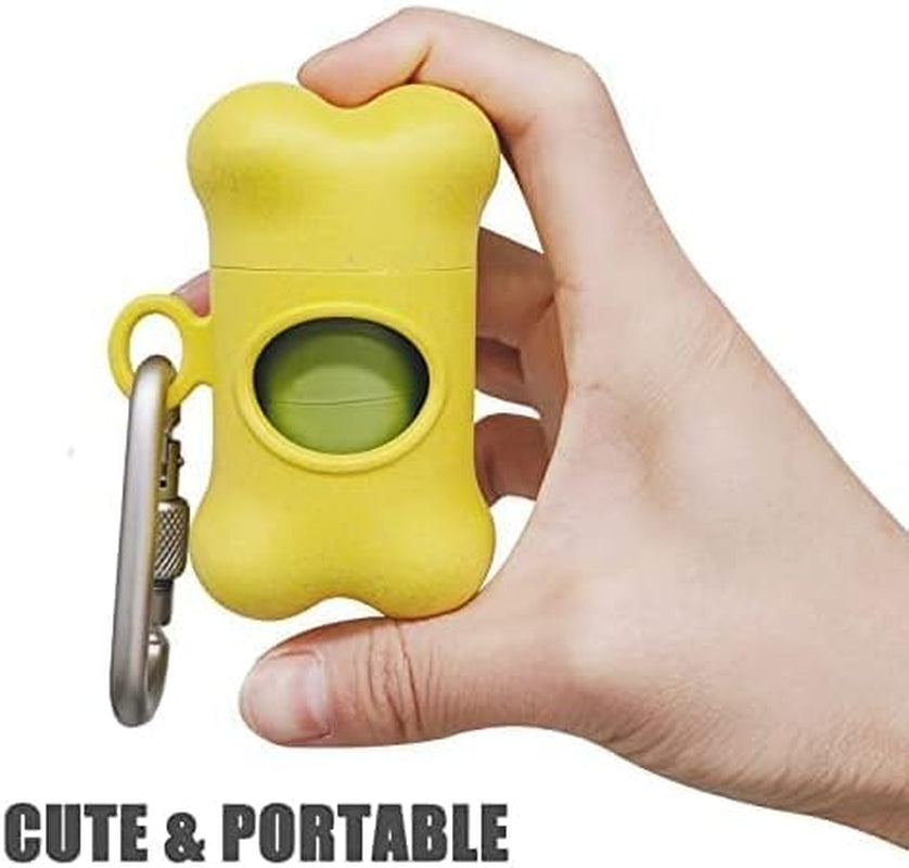Poop Bag Holder with Blue Poop Bags Dog Poop Bag Holder with Keychain for Leash Dog Poop Bag Dispenser with 3 Accessories for Hands Free Dog Walking