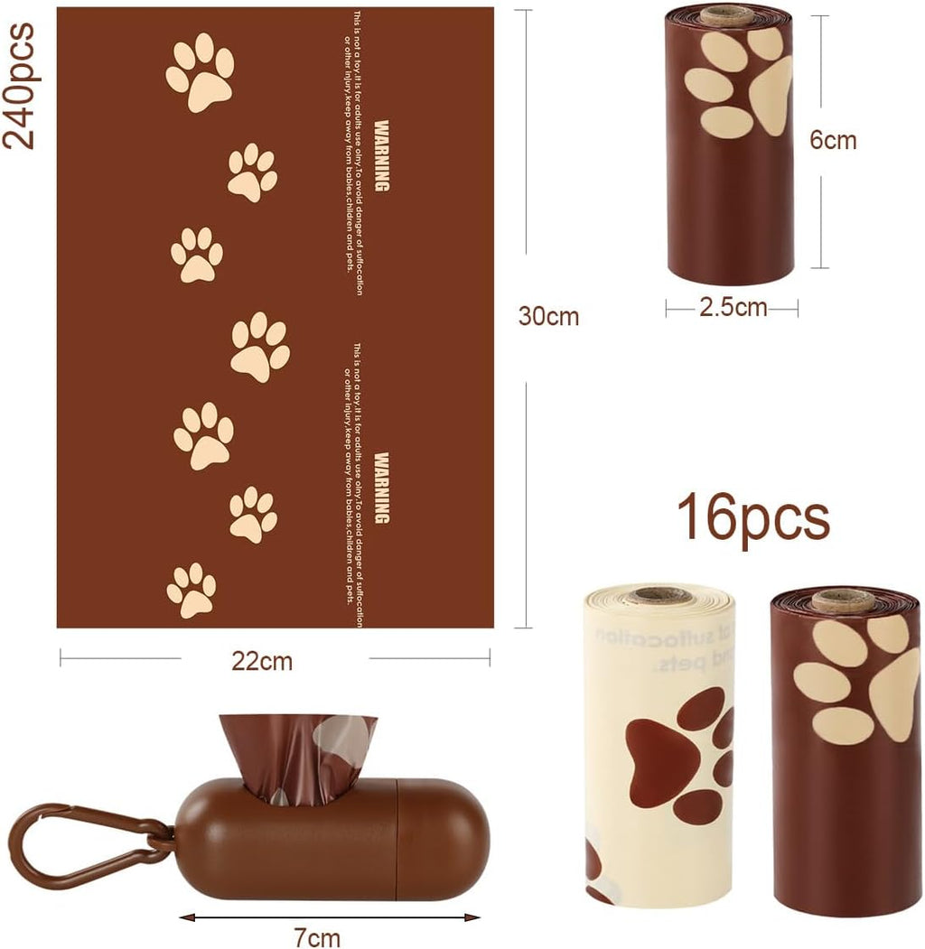 240 Stück Beutel, Hundekotbeutel, Tragbar Hunde Kotbeutel Biologisch Abbaubar Hundebeutel Mit Duft Hunde Auslaufsicher Dog Poop Hundes Sachen