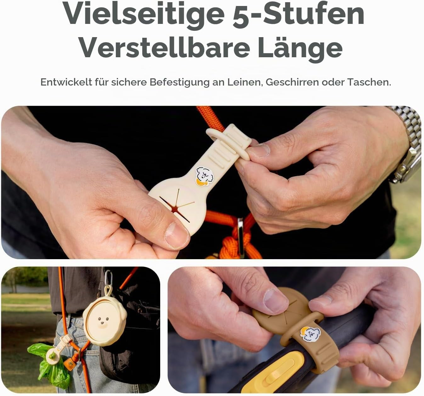 Lunabear Hundekotbeutelhalter Für Leine, Kotbeutelspender Mit Karabiner