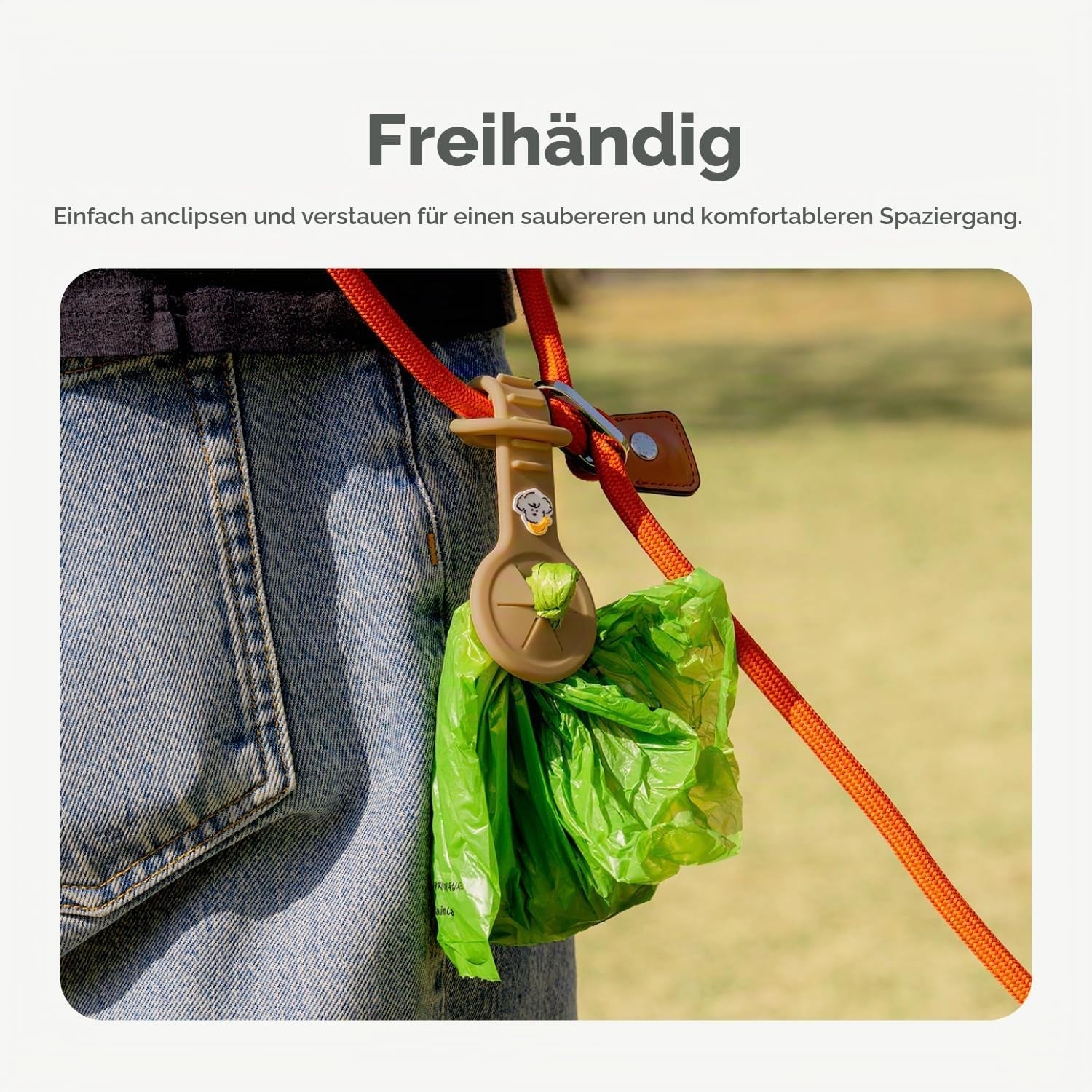 Lunabear Hundekotbeutelhalter Für Leine, Kotbeutelspender Mit Karabiner
