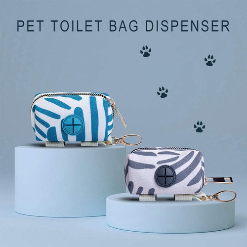 2Er Pack Fashion Dog Poop Waste Bag Dispenser, Pet Dog Waste Bag Dispenser, Dog Poop Bag Halter, Leash Dispenser Für Dog Waste Bags, Green Strip Und Grey Strip